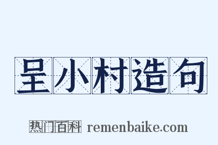 呈小村造句是什么意思的图片